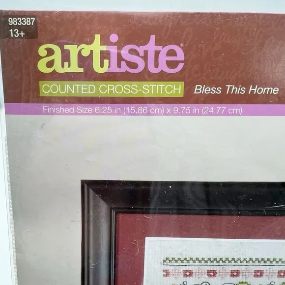 NEW Zweigart Counted Cross Stitch Kit Bless This Home Embroidery Sew Craft Hobby - Picture 4 of 5